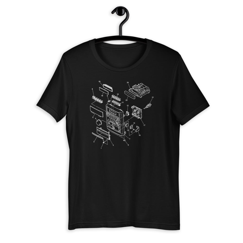 Music Component - BLACK UNISEX T-SHIRT