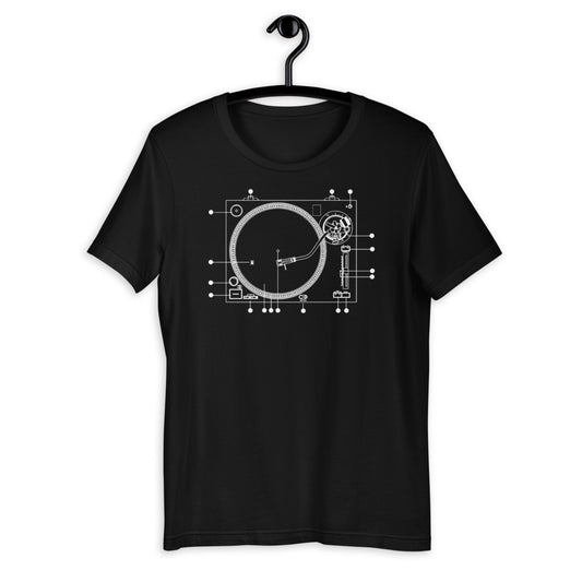 Turntable - Black Unisex T-Shirt